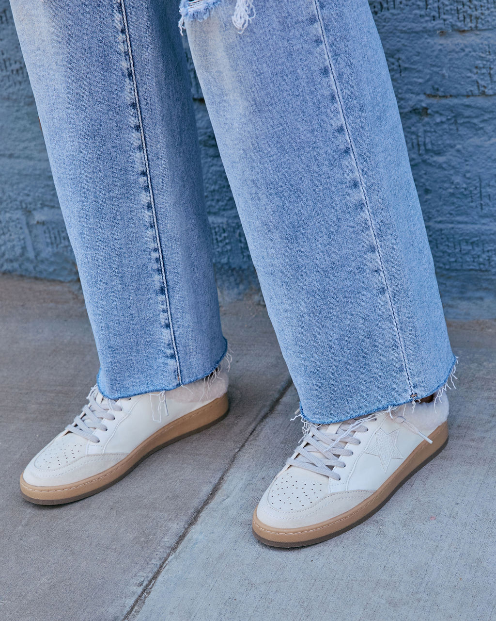 Chita Sherpa Lined Embossed Star Sneakers - Image 5
