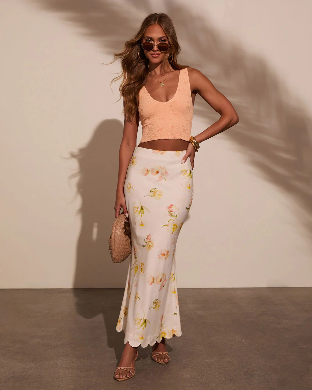 Chloe Lace Floral Crop Top - Image 12