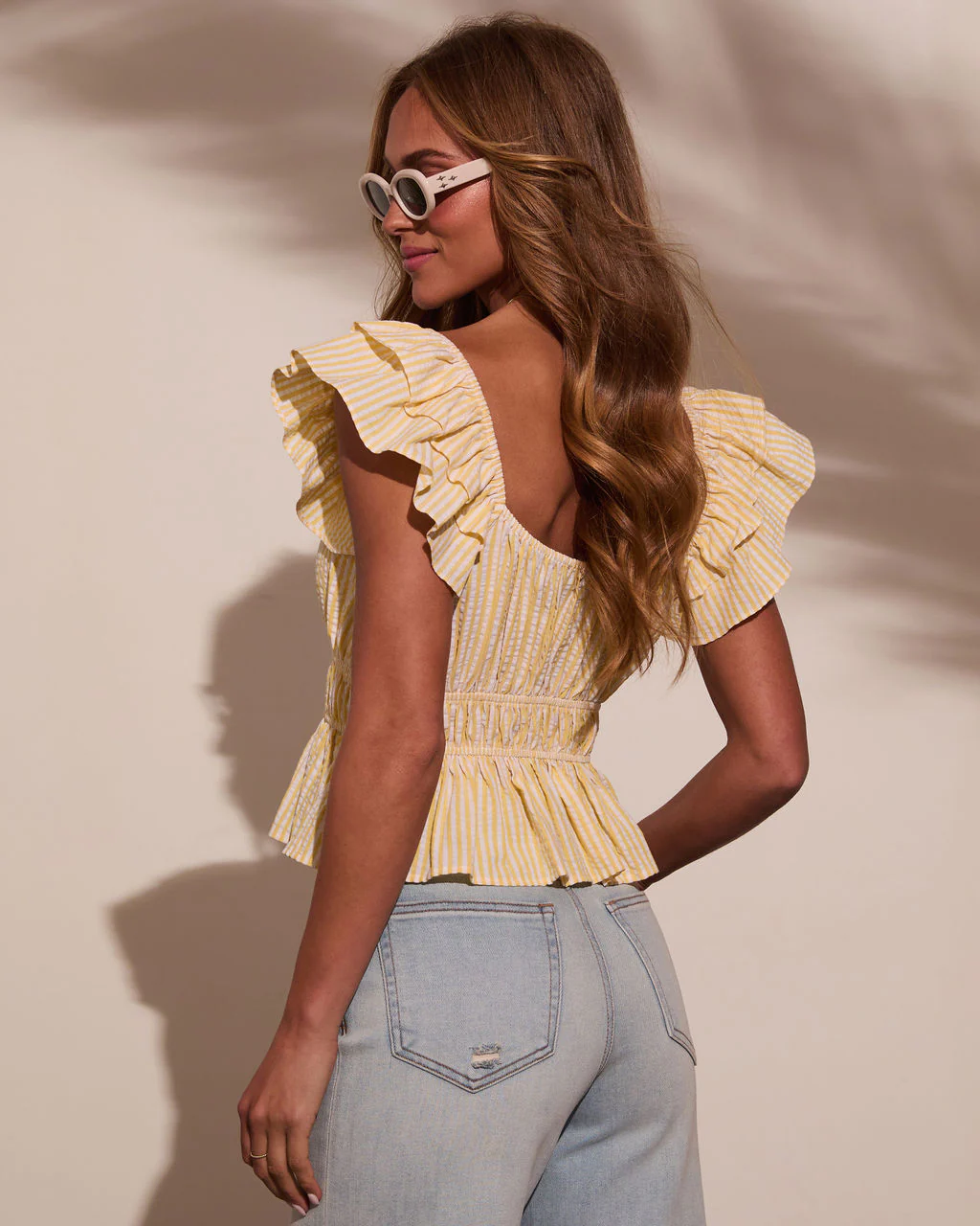 Ciara Smocked Peplum Top - Image 4