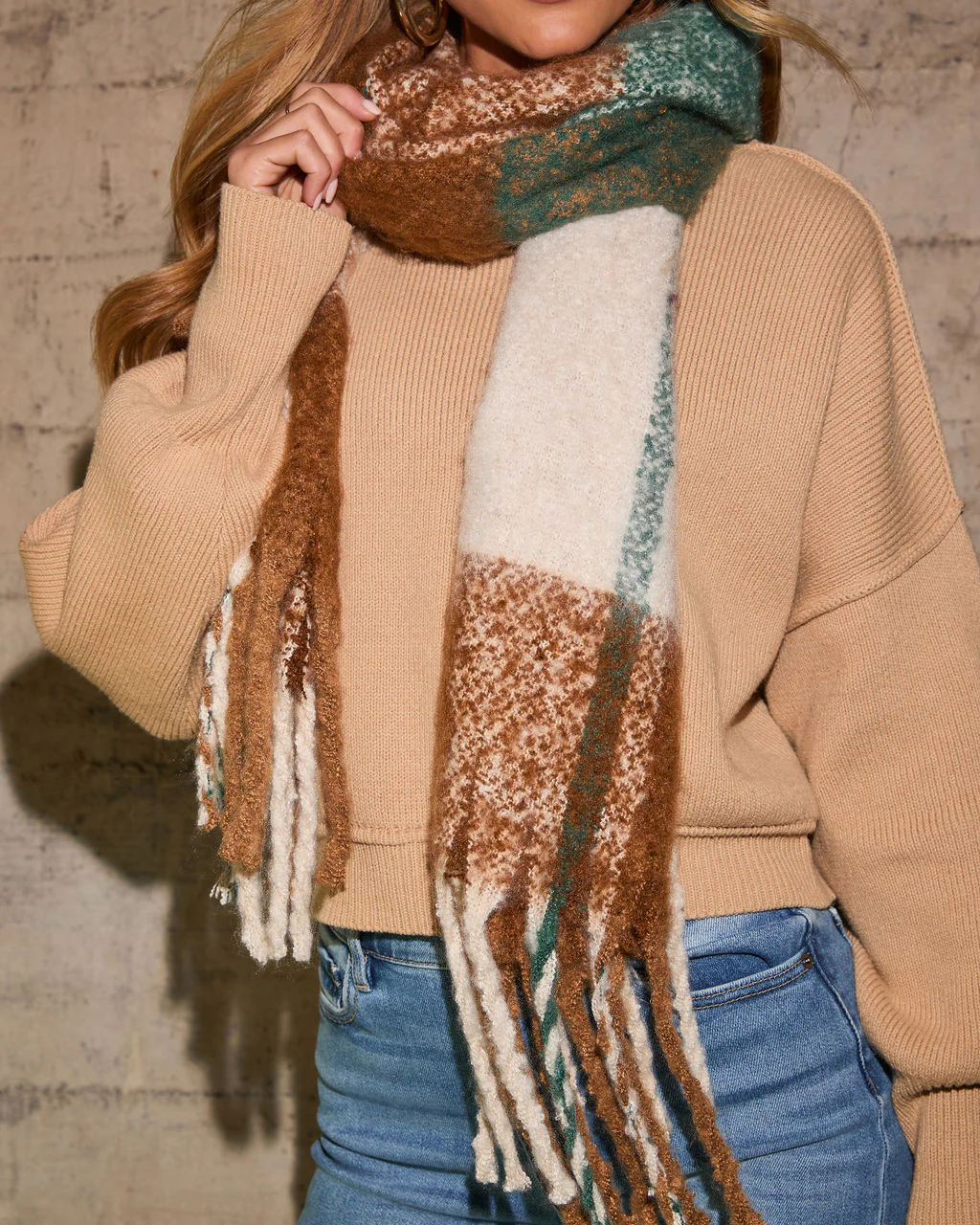 Claire Large Pattern Blanket Scarf - Image 10