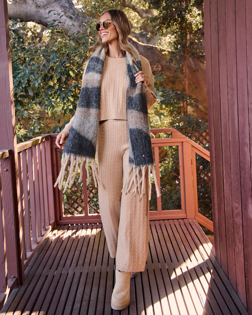 Claire Large Pattern Blanket Scarf - Image 6