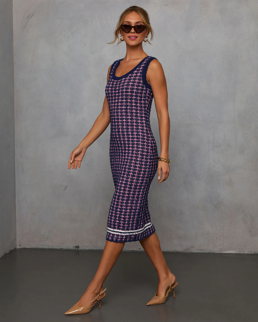 Clarasi Tweed Midi Dress - Image 3