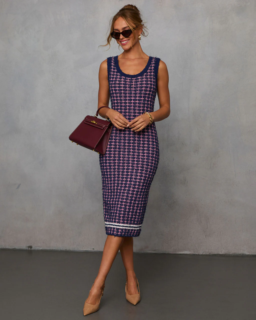 Clarasi Tweed Midi Dress - Image 5