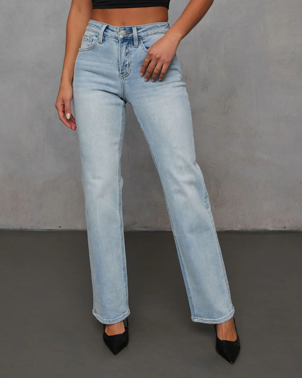 Clean Slate Super Stretch High Rise Straight Leg Jeans - Image 2