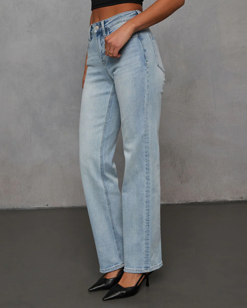 Clean Slate Super Stretch High Rise Straight Leg Jeans - Image 3