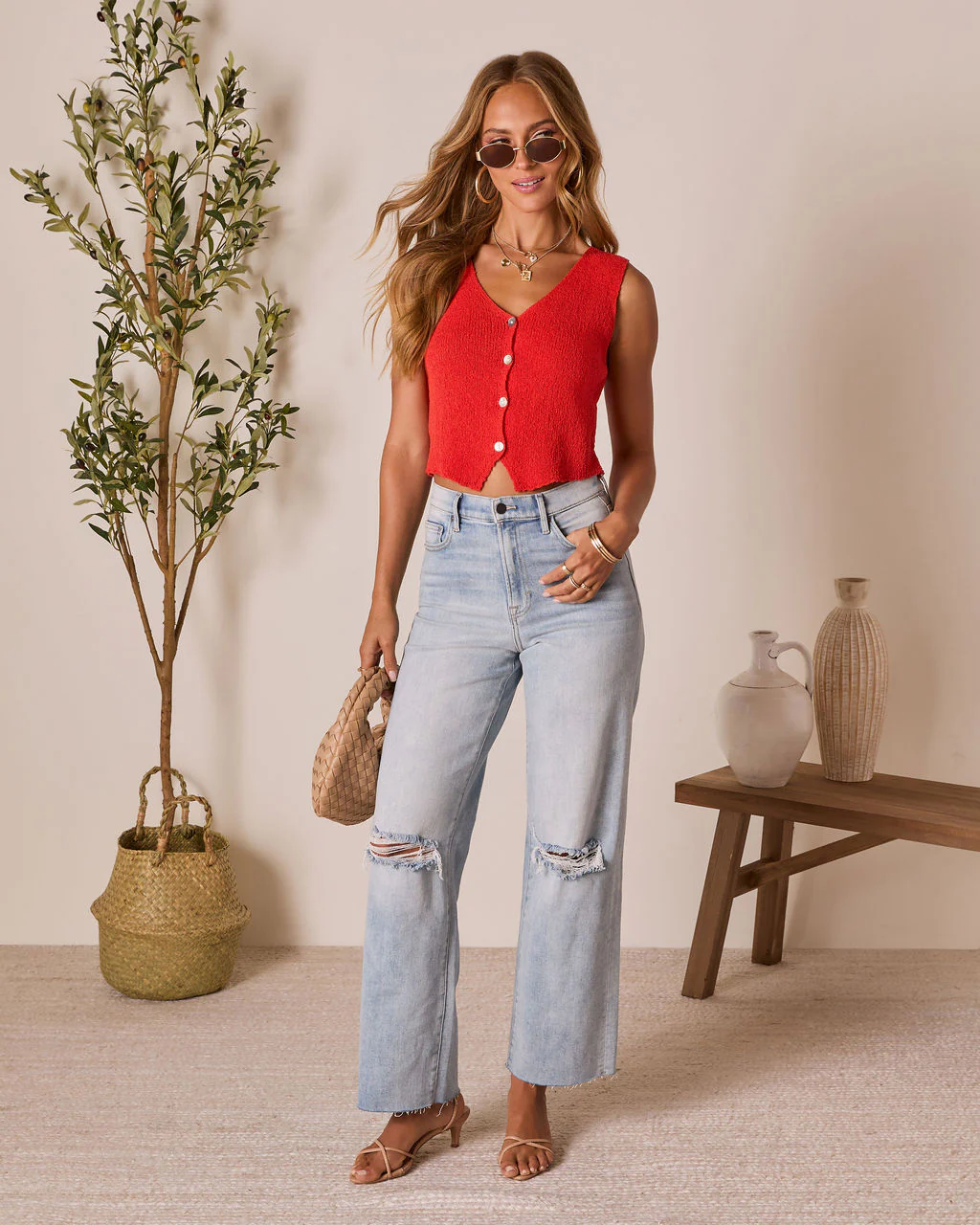 Close to Me Knit Vest Top - Image 2