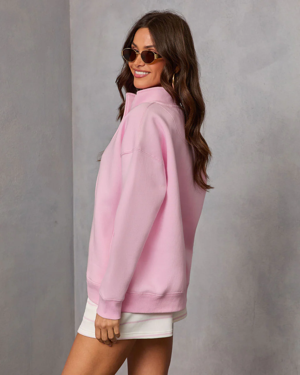 Cloud Kiss Partial Button Sweatshirt - Image 4