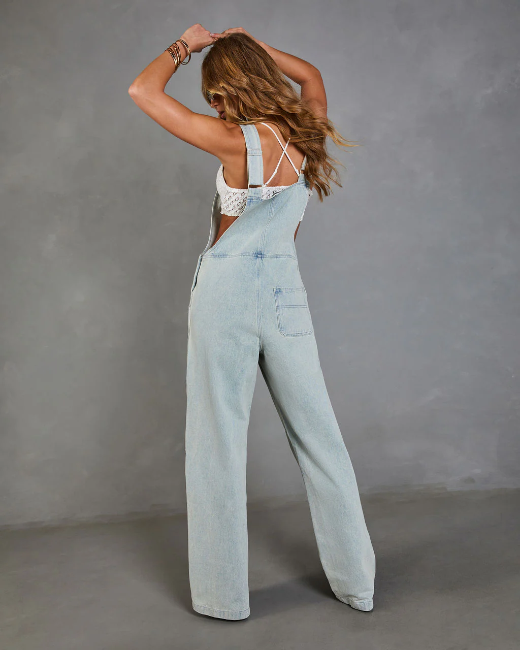 Cloudette Wide Leg Denim Overalls - Image 4