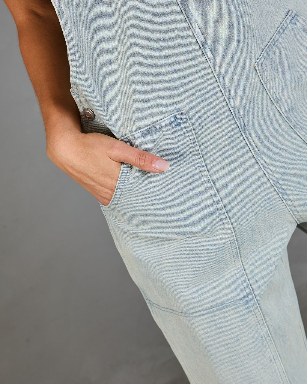 Cloudette Wide Leg Denim Overalls - Image 6