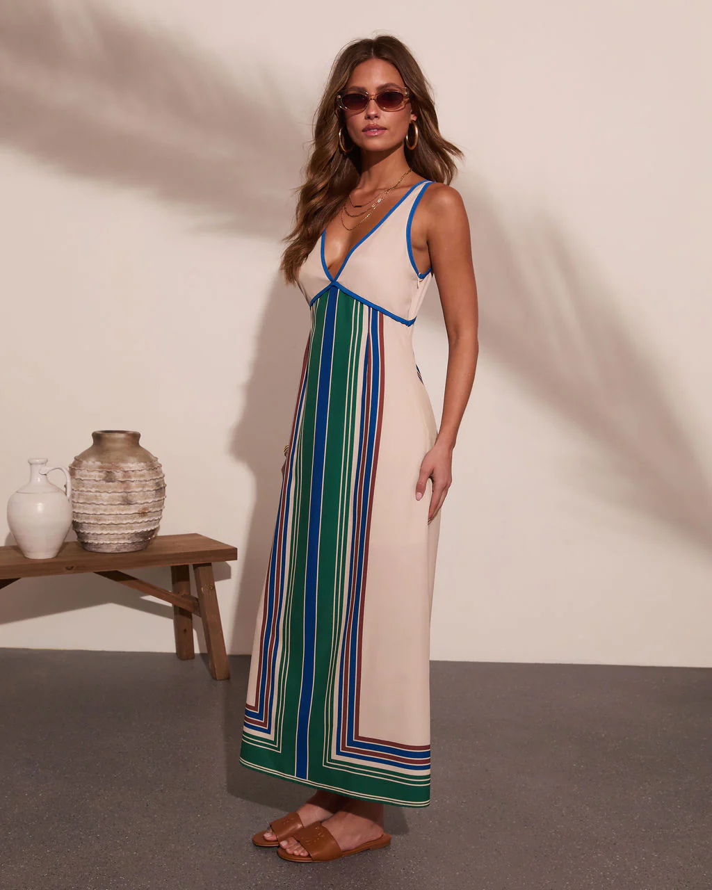 Coastal Current Striped Maxi Dress - Image 3