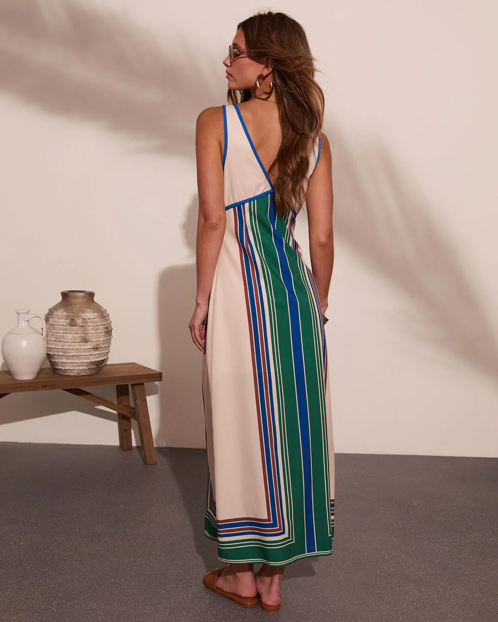 Coastal Current Striped Maxi Dress - Image 4
