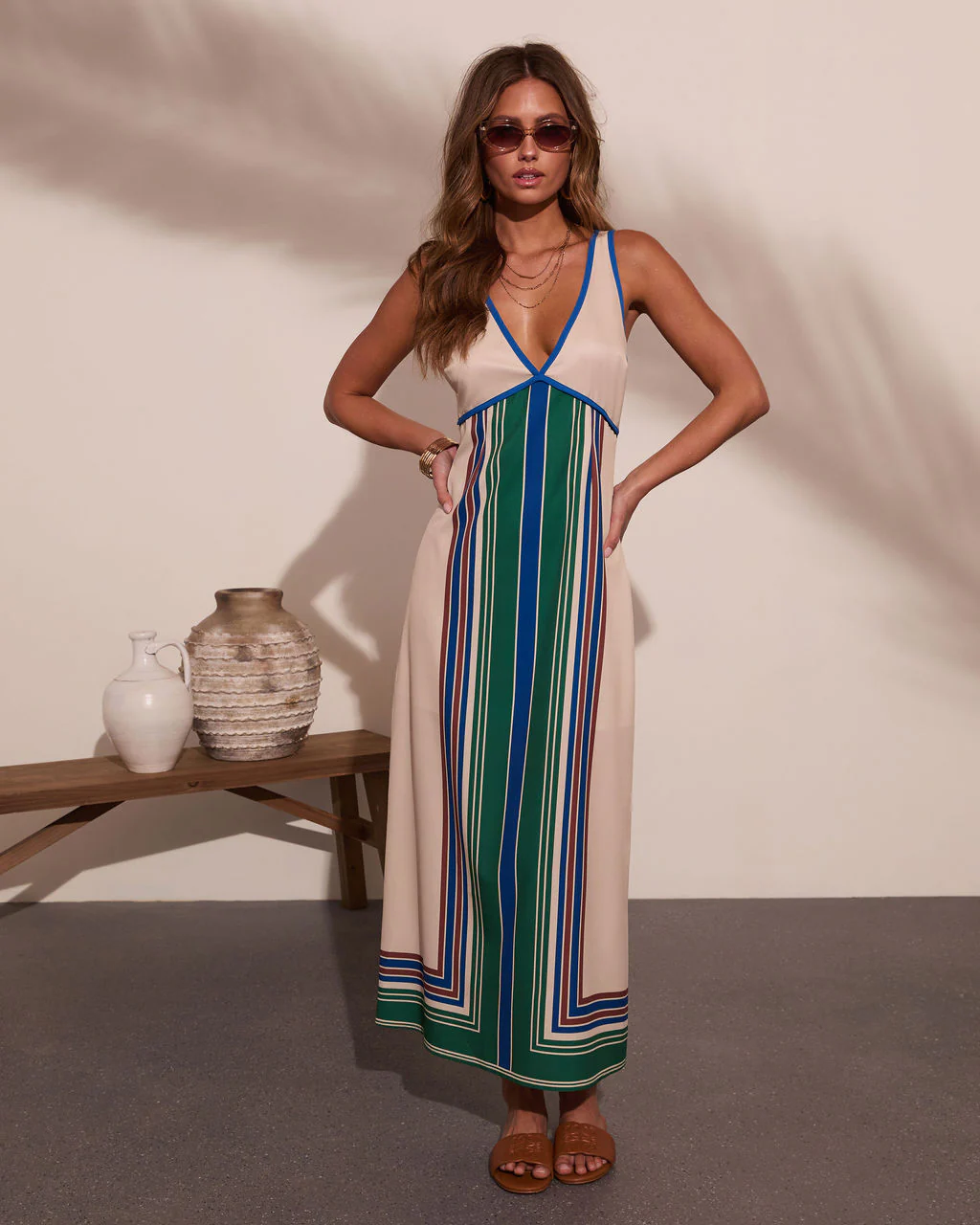 Coastal Current Striped Maxi Dress - Image 6