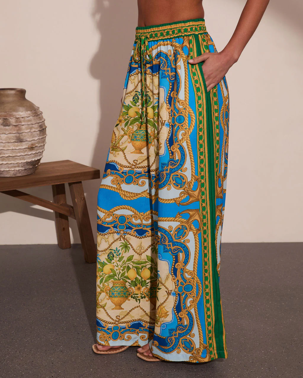 Coastal Dreamer Novelty Wide Leg Pants - Image 3