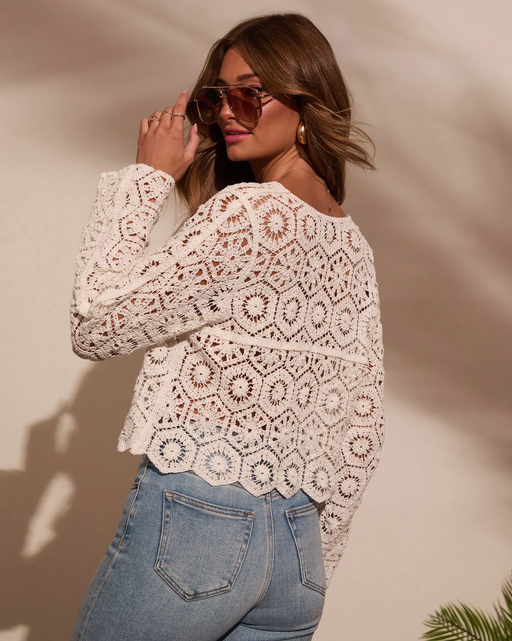 Coastal Dreams Open Knit Crochet Top - Image 4