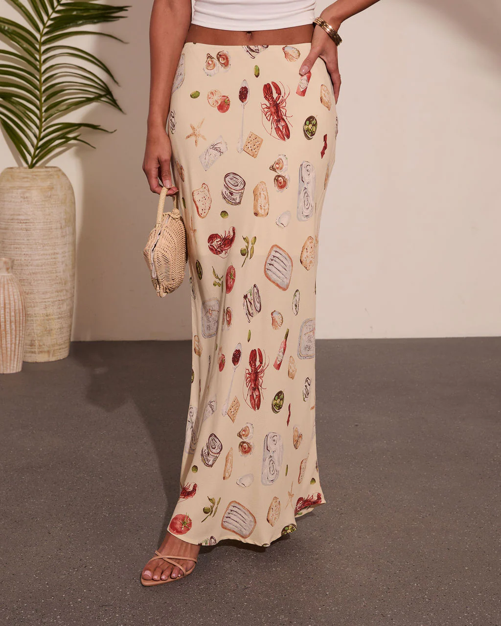 Coastal Fresh Novelty Print Maxi Skirt - Image 7