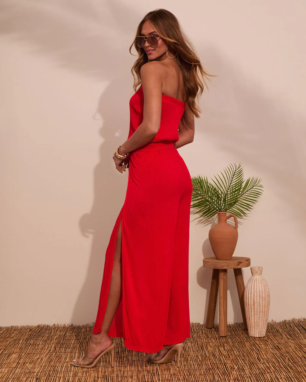 Coasting By Strapless Waist Tie Jumpsuit - Image 10