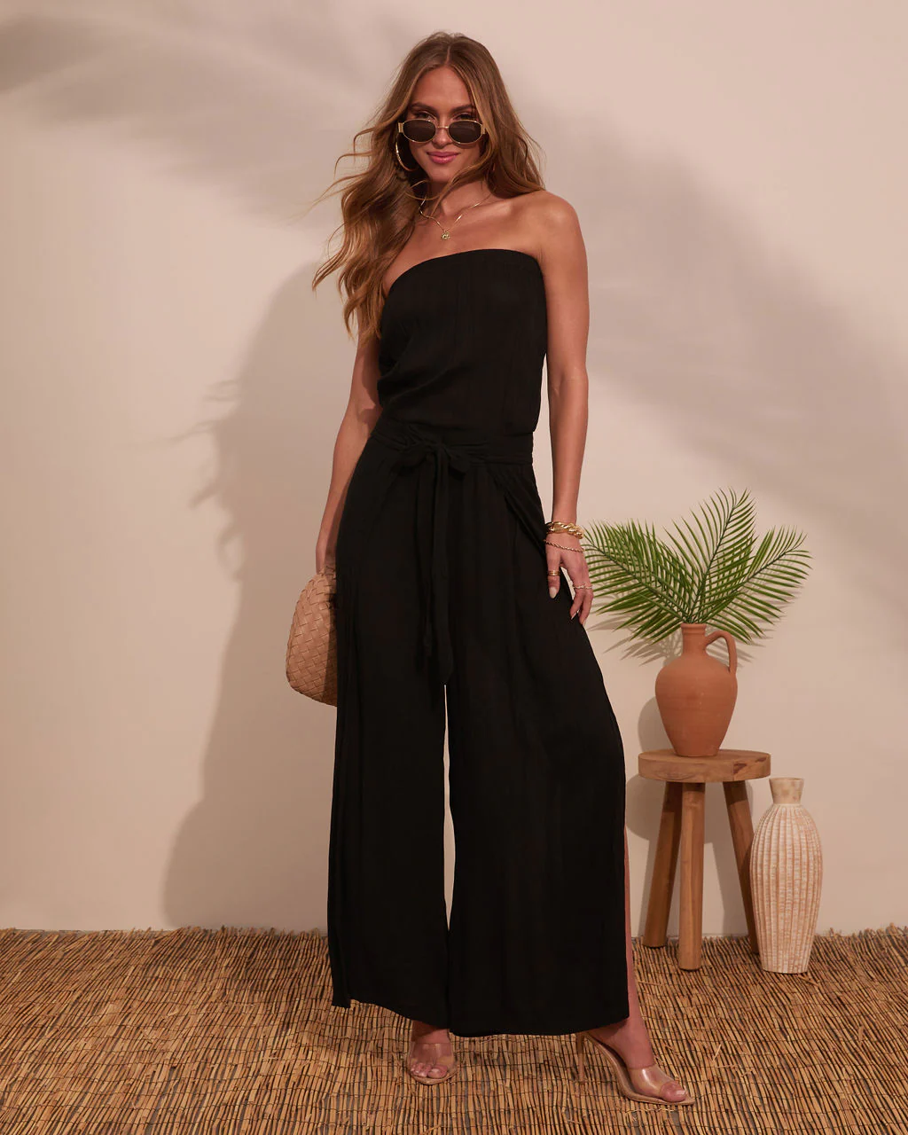 Coasting By Strapless Waist Tie Jumpsuit - Image 5