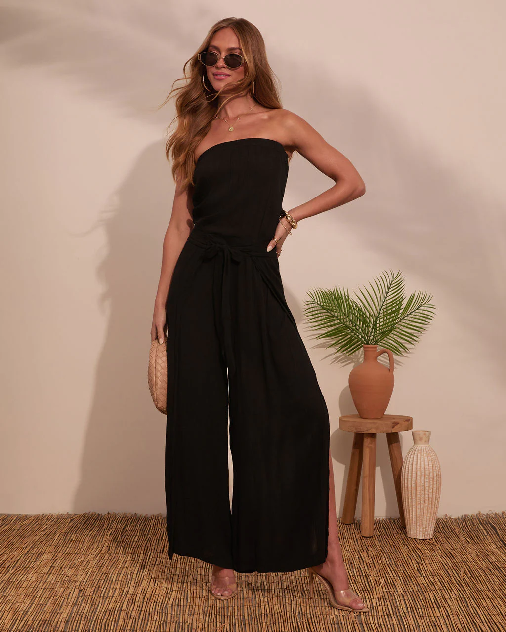 Coasting By Strapless Waist Tie Jumpsuit - Image 6