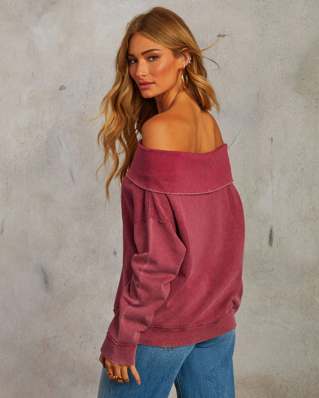 Coffee Run Off The Shoulder Sweater - Image 4
