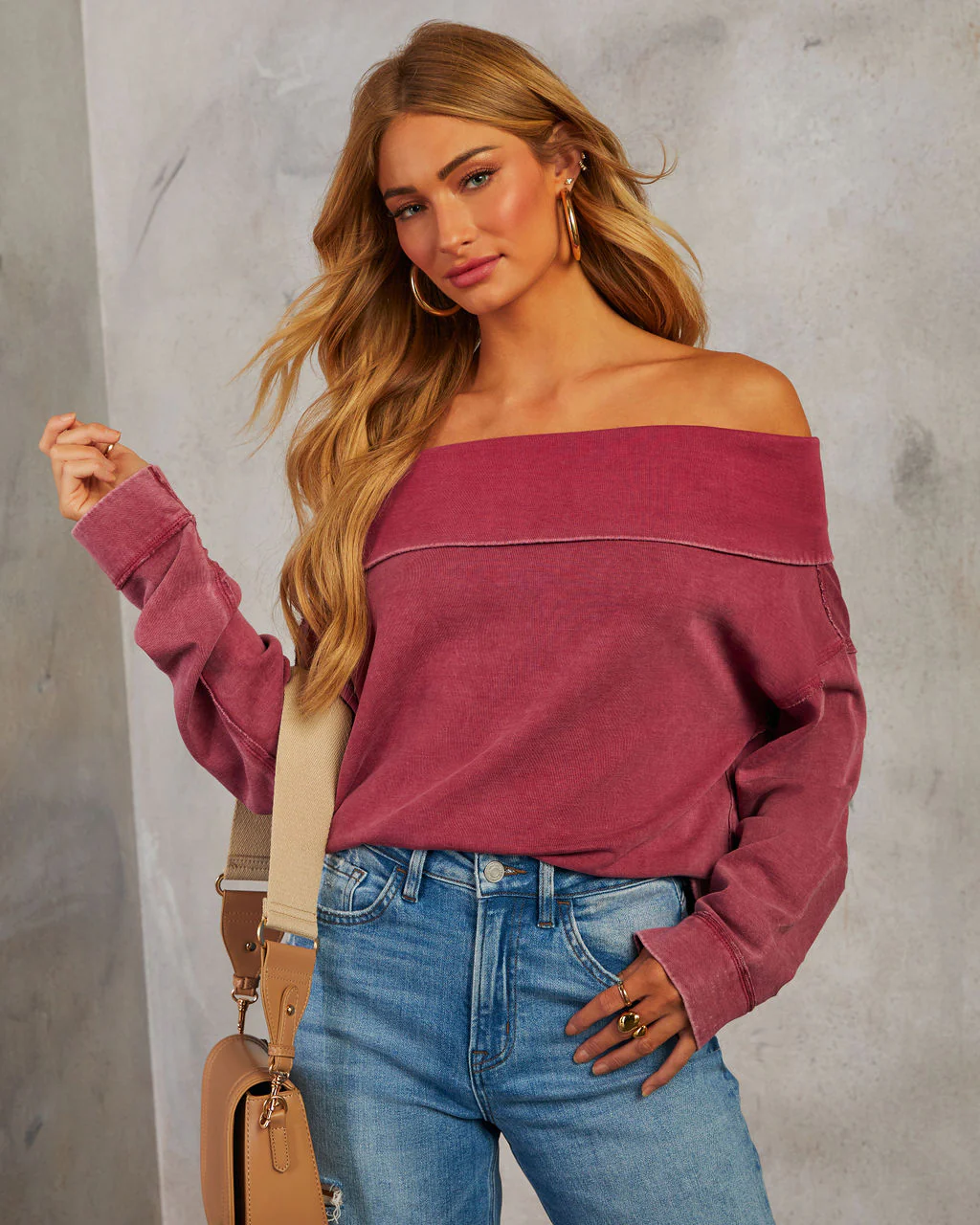Coffee Run Off The Shoulder Sweater - Image 5