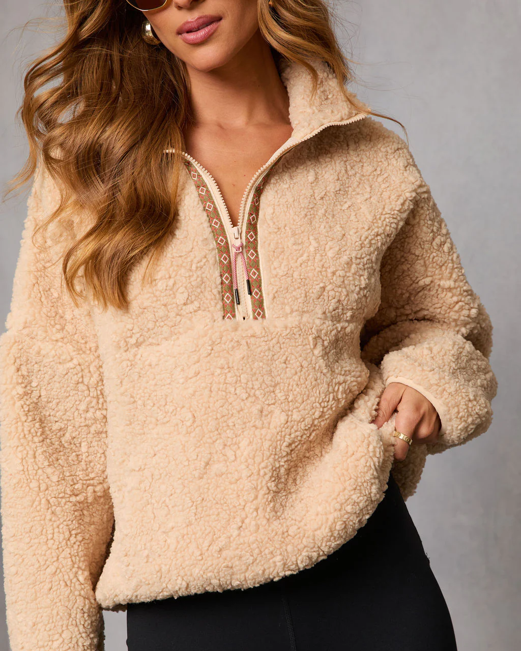 Cold Embrace Teddy Quarter Zip Sweatshirt - Image 5