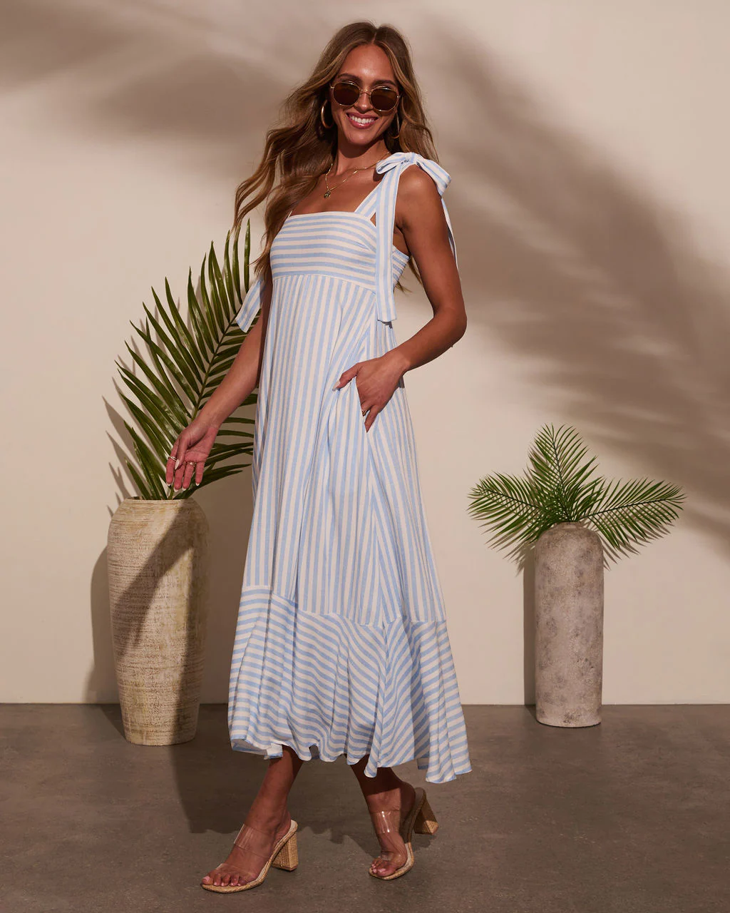 Colene Striped Maxi Dress - Image 3