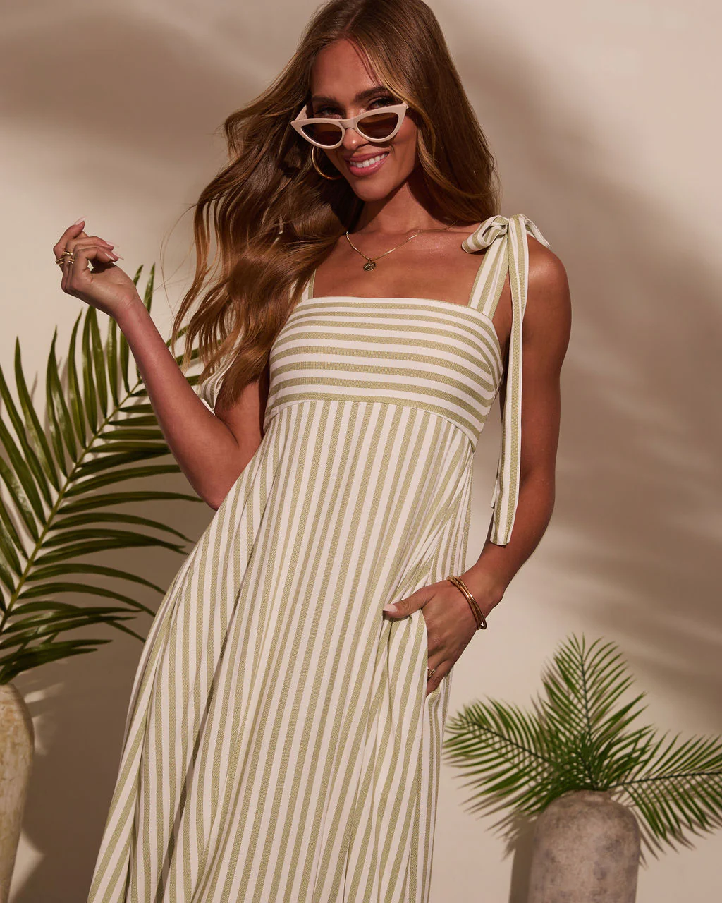 Colene Striped Maxi Dress - Image 8