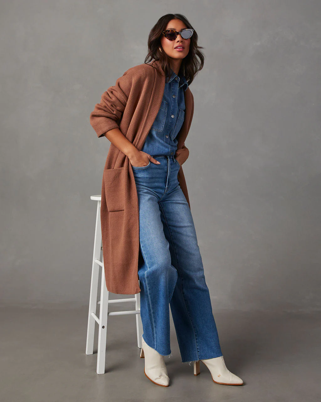 Coletti Longline Open Front Duster - Image 8