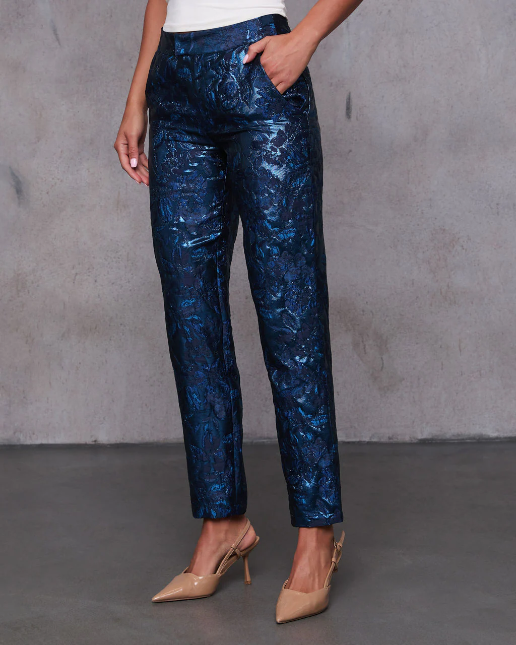 Come Away With Me Jacquard Pants - Image 3
