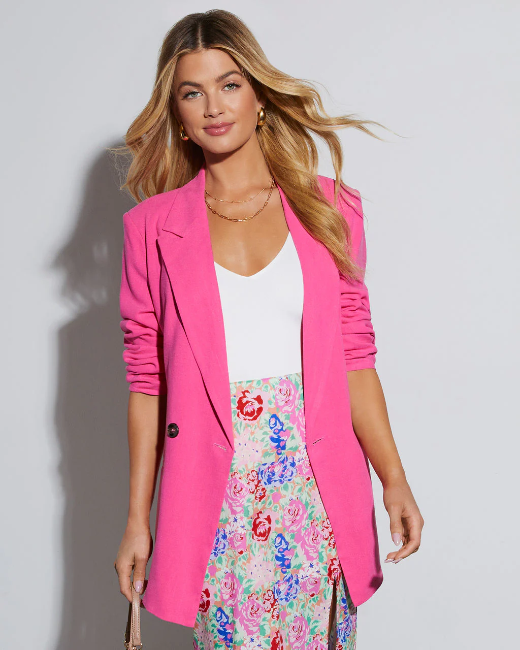 Confidence Double Breasted Linen Blazer - Image 2