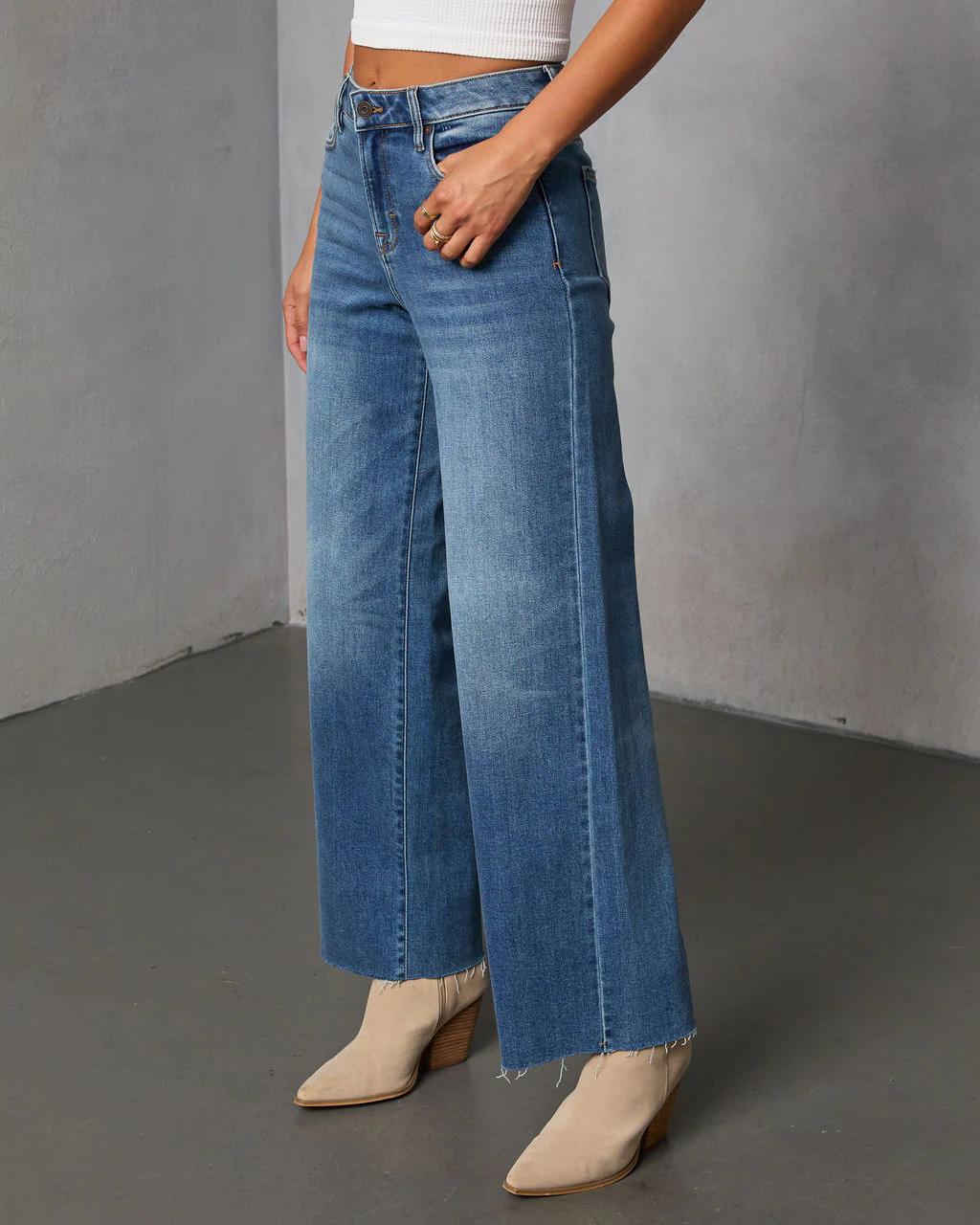 Connie Super Stretch High Rise Frayed Hem Jeans - Image 3