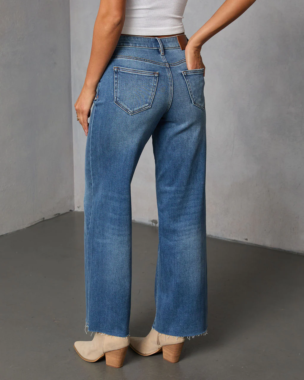 Connie Super Stretch High Rise Frayed Hem Jeans - Image 4