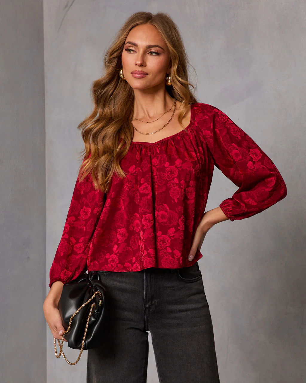 Cool Bloom Floral Jacquard Blouse - Image 5