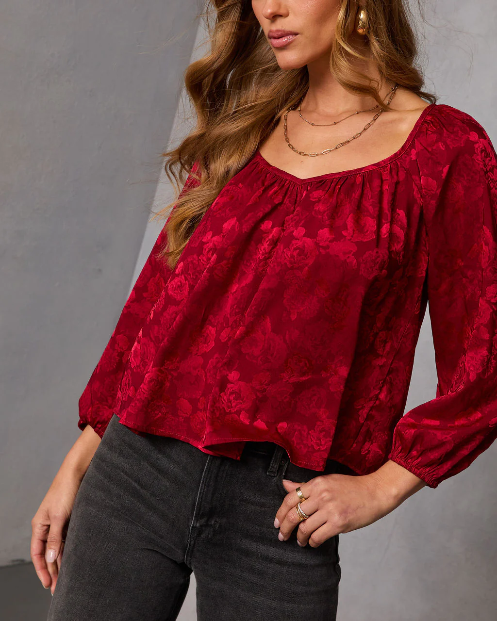 Cool Bloom Floral Jacquard Blouse - Image 6