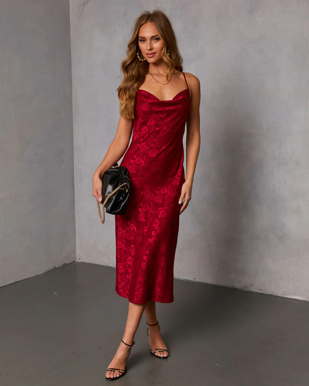 Cool Bloom Floral Jacquard Midi Dress