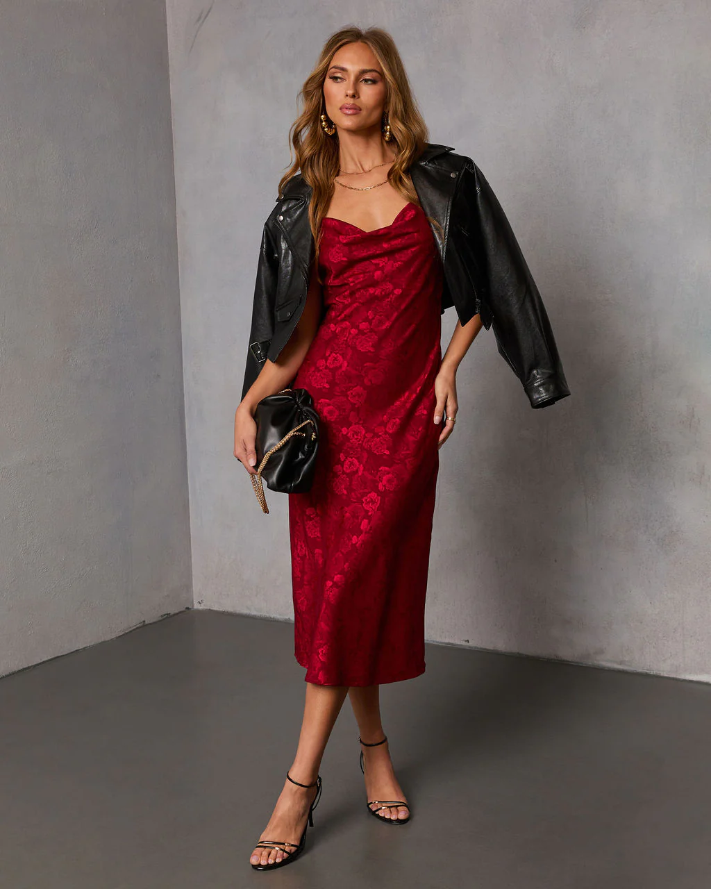 Cool Bloom Floral Jacquard Midi Dress - Image 5