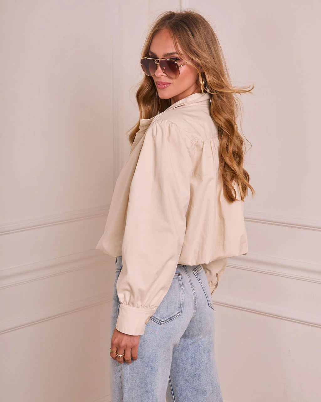 Cool Mornings Bubble Hem Bomber Jacket - Image 4