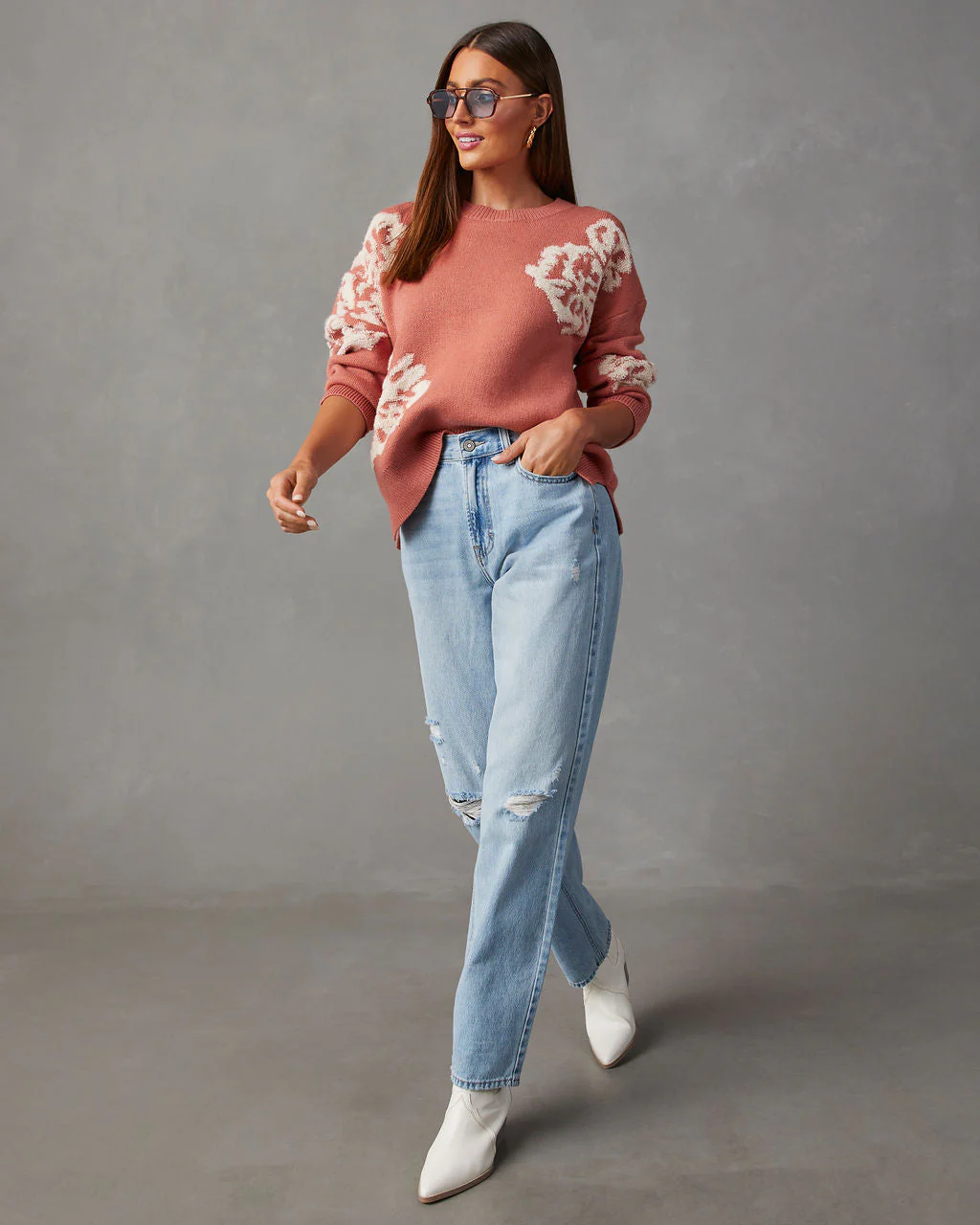 Copeland Floral Contrast Pullover Sweater - Image 12