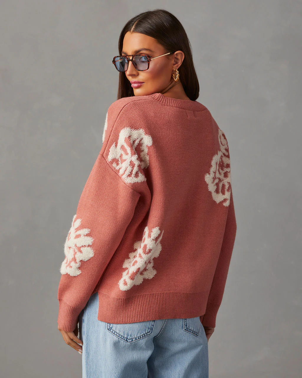 Copeland Floral Contrast Pullover Sweater - Image 15