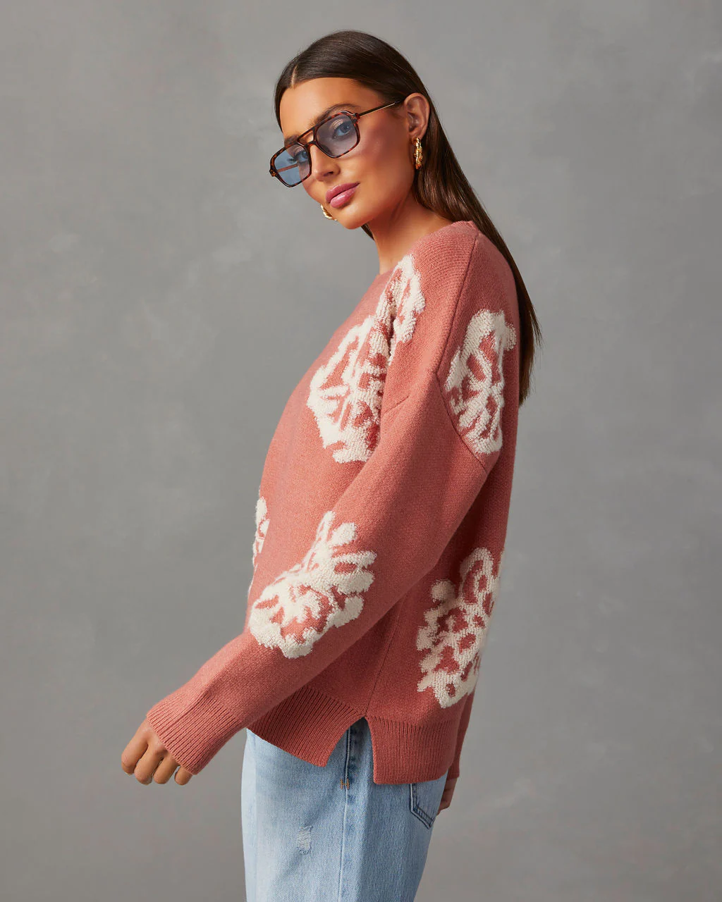 Copeland Floral Contrast Pullover Sweater - Image 16