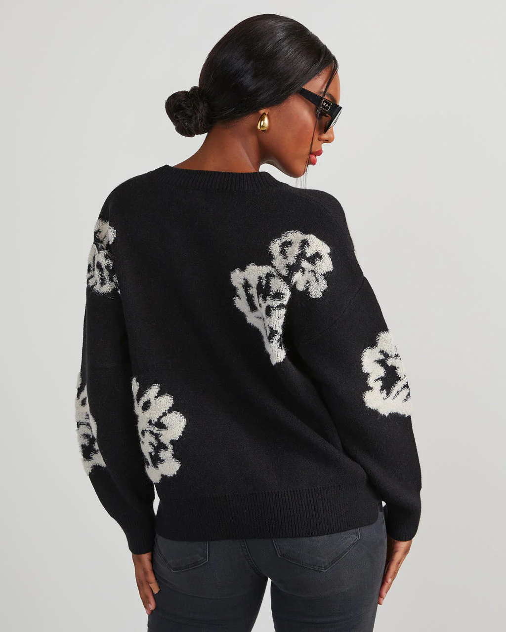 Copeland Floral Contrast Pullover Sweater - Image 4