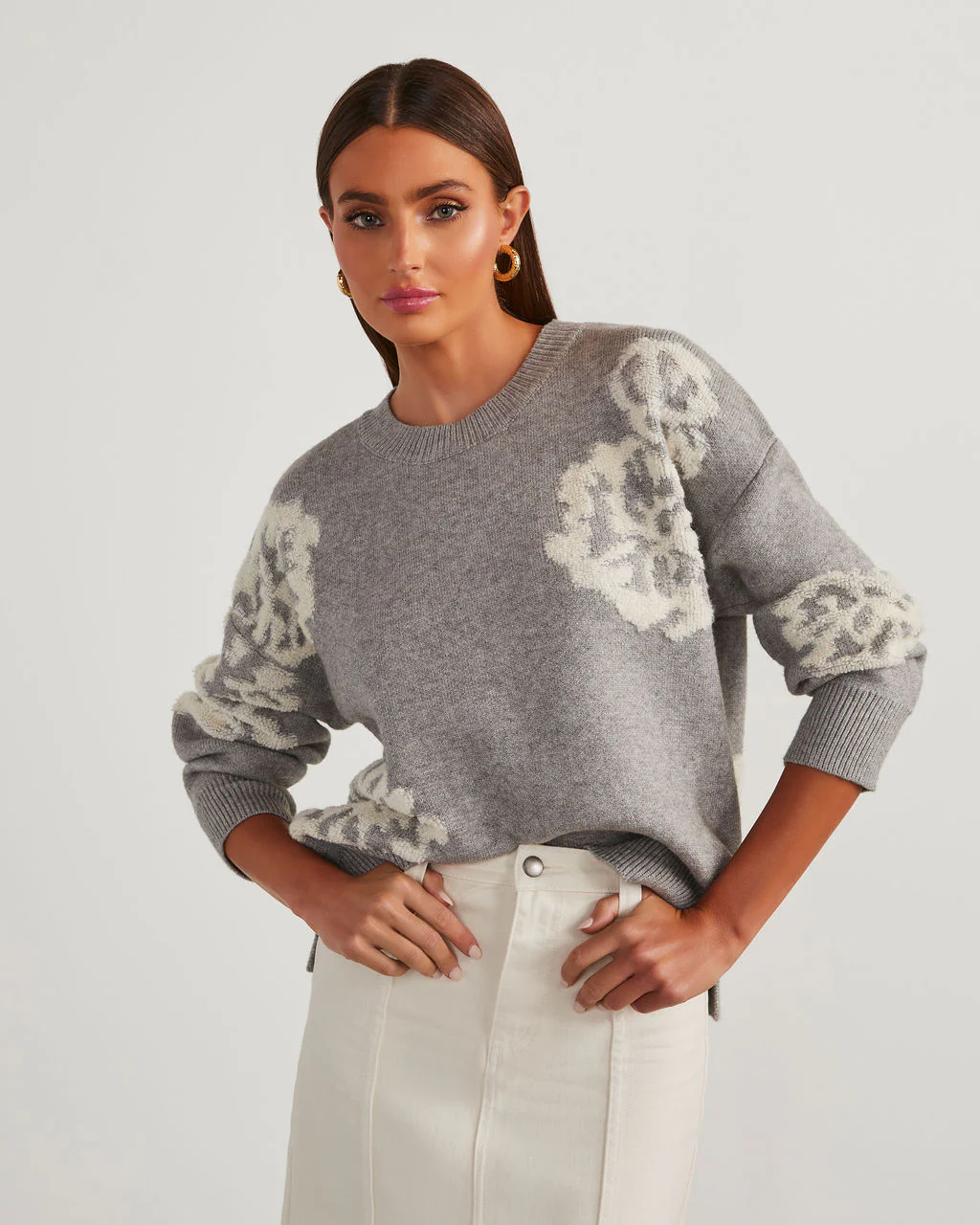 Copeland Floral Contrast Pullover Sweater - Image 6