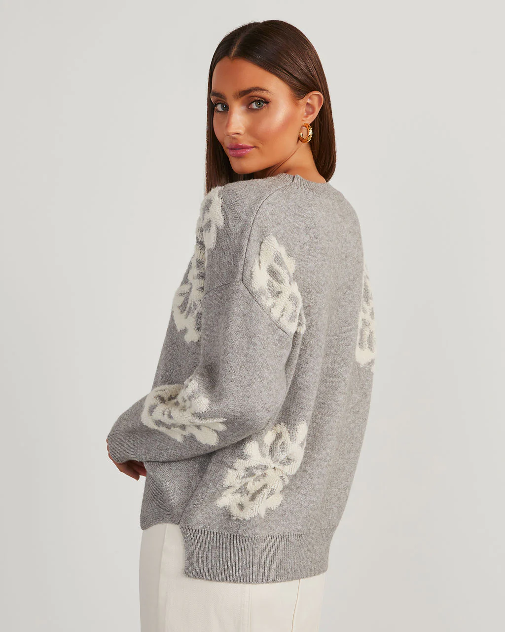 Copeland Floral Contrast Pullover Sweater - Image 7