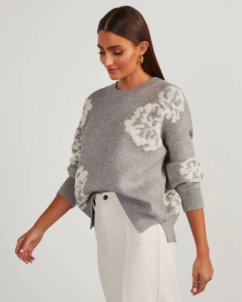 Copeland Floral Contrast Pullover Sweater - Image 8