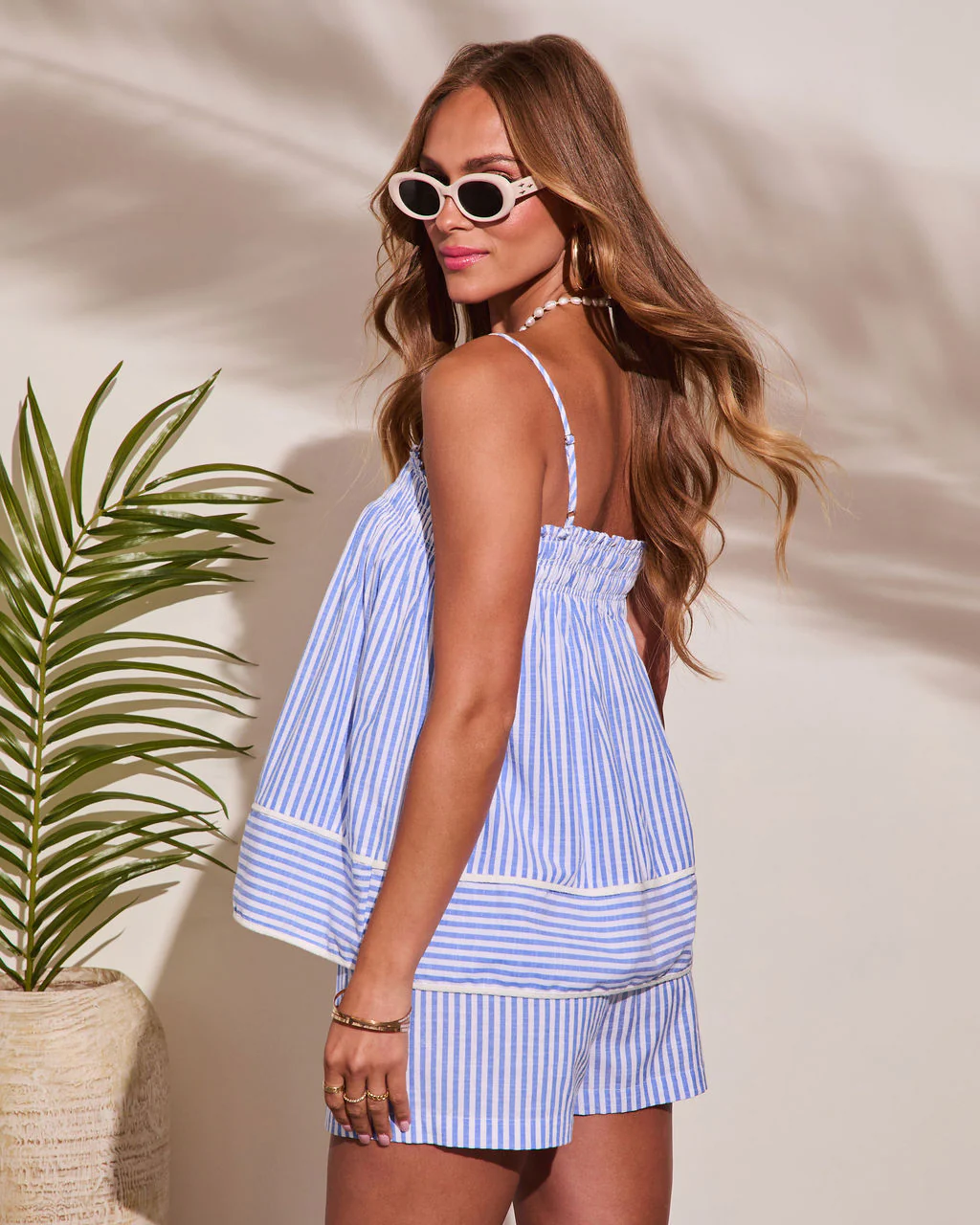 Corfu Striped Babydoll Top - Image 4