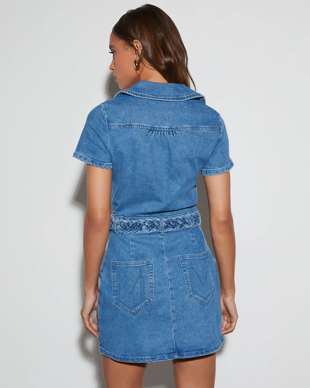 Country Roads Denim Mini Dress - Image 5
