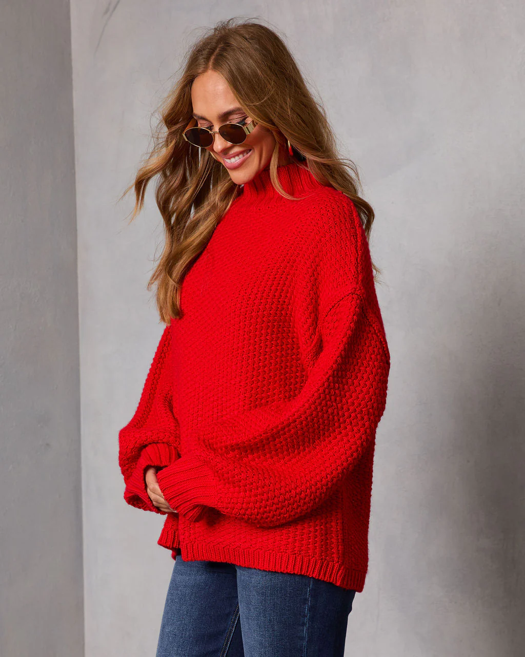 Cozy Slay Knit Mock Neck Sweater - Image 9