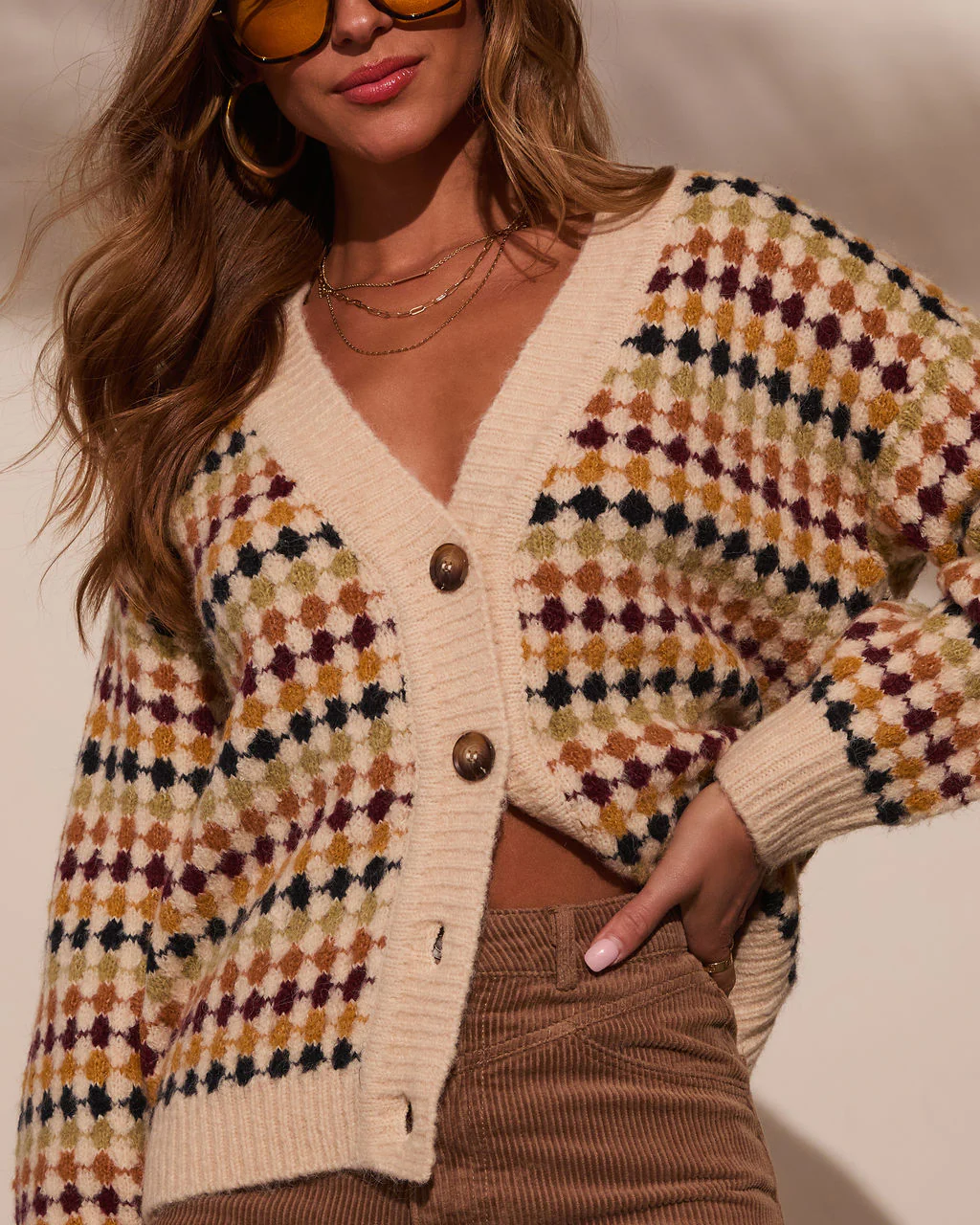 Cozy Up Abstract Knit Cardigan - Image 10