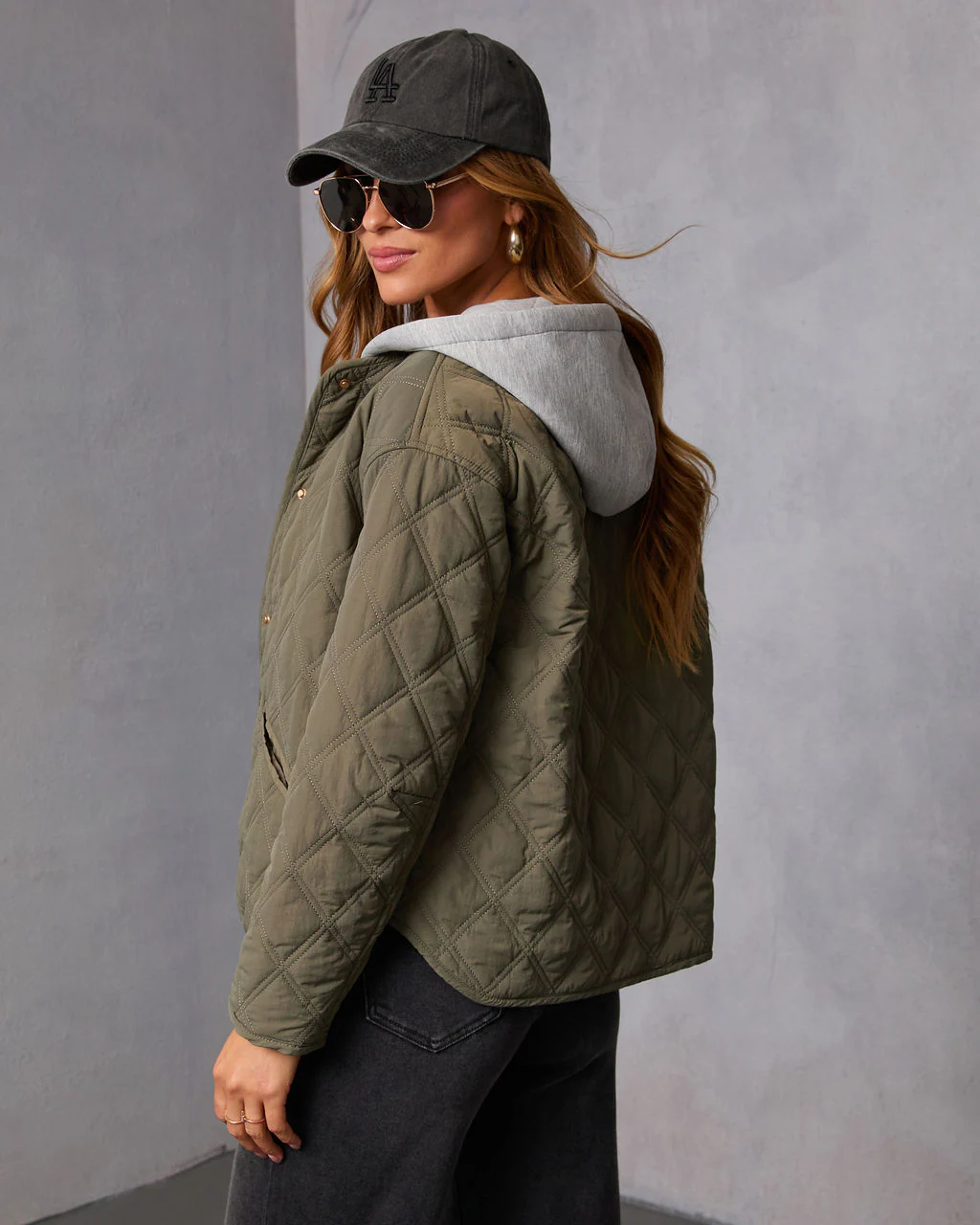 Cozycore Quilted Hooded Twofer Jacket - Image 4