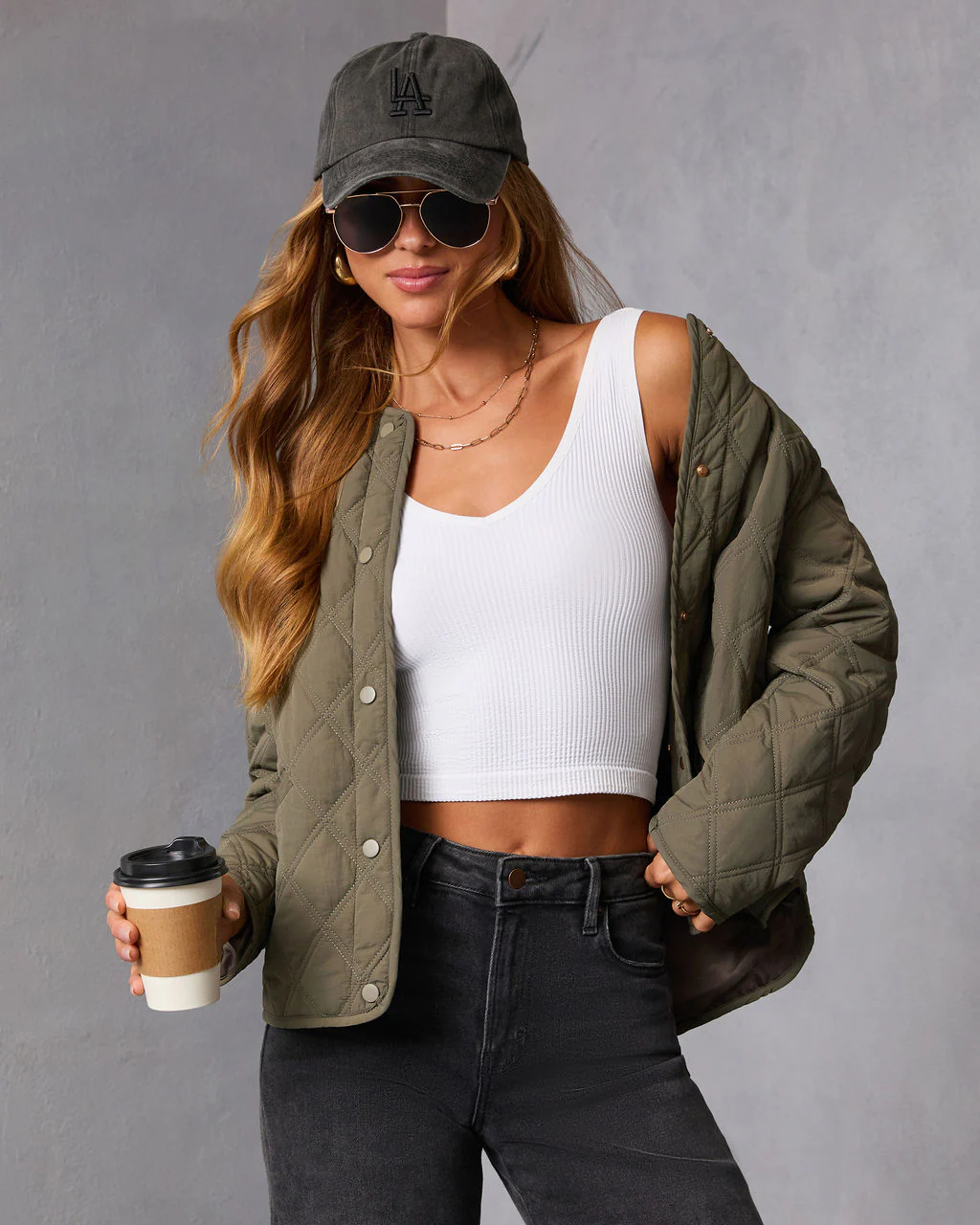 Cozycore Quilted Hooded Twofer Jacket - Image 6